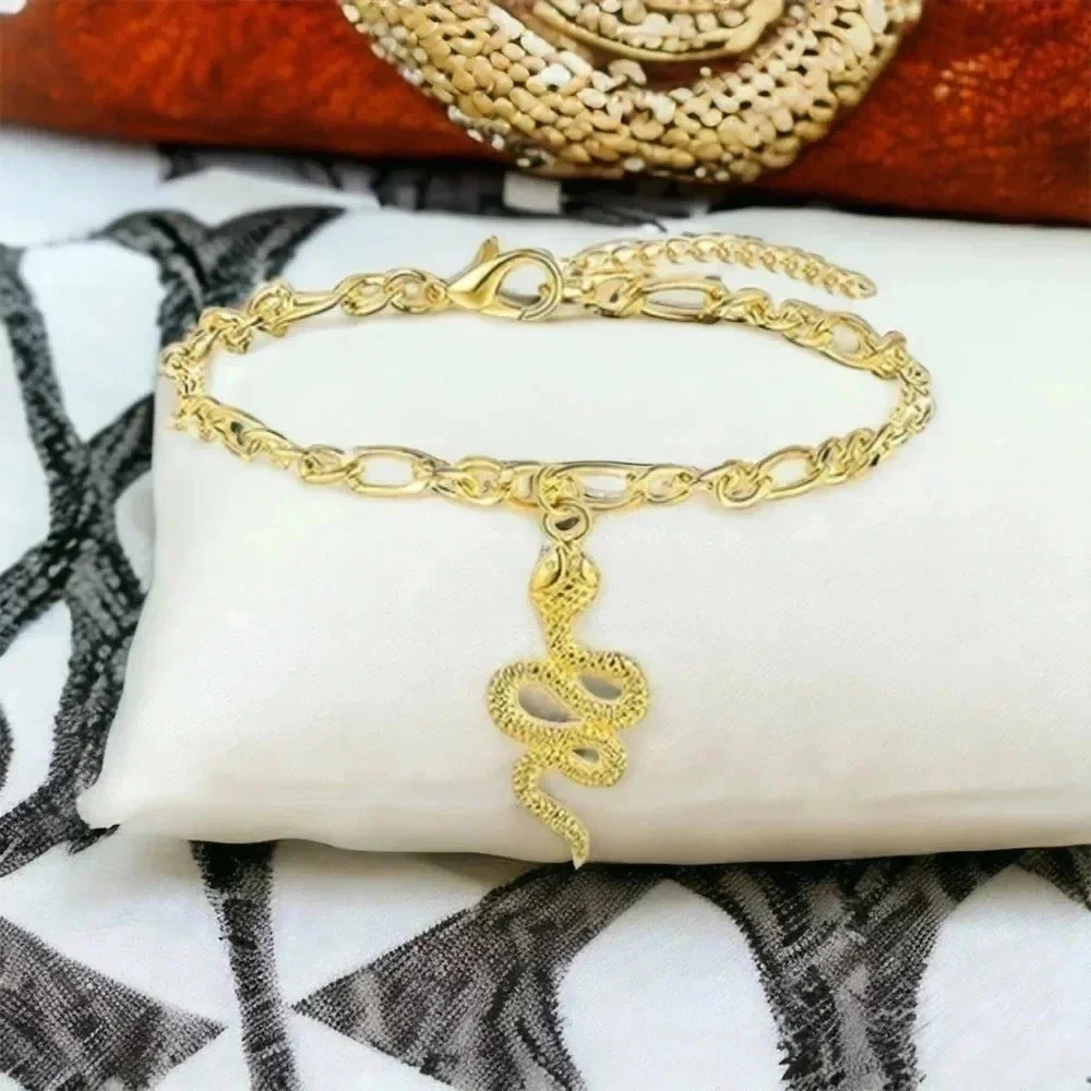 Gold Snake Anklet Bracelet